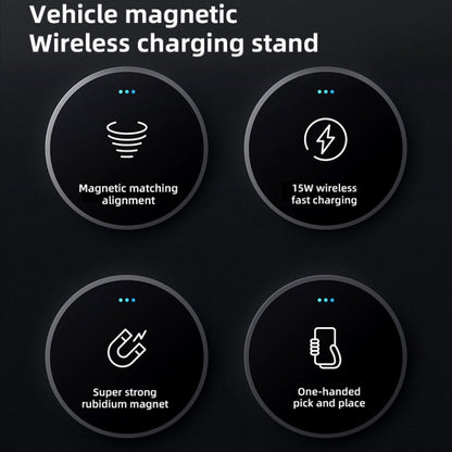 JJT-969 15W Max Output Magnetic Car Air Outlet Bracket Wireless Charger(Blue) - Wireless Charger Holders by PMC Jewellery | Online Shopping South Africa | PMC Jewellery