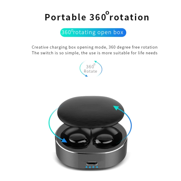 B20 Mini Portable In-ear Noise Cancelling Bluetooth V5.0 Stereo Earphone with 360 Degrees Rotation Charging Box(Blue) - Bluetooth Earphone by PMC Jewellery | Online Shopping South Africa | PMC Jewellery