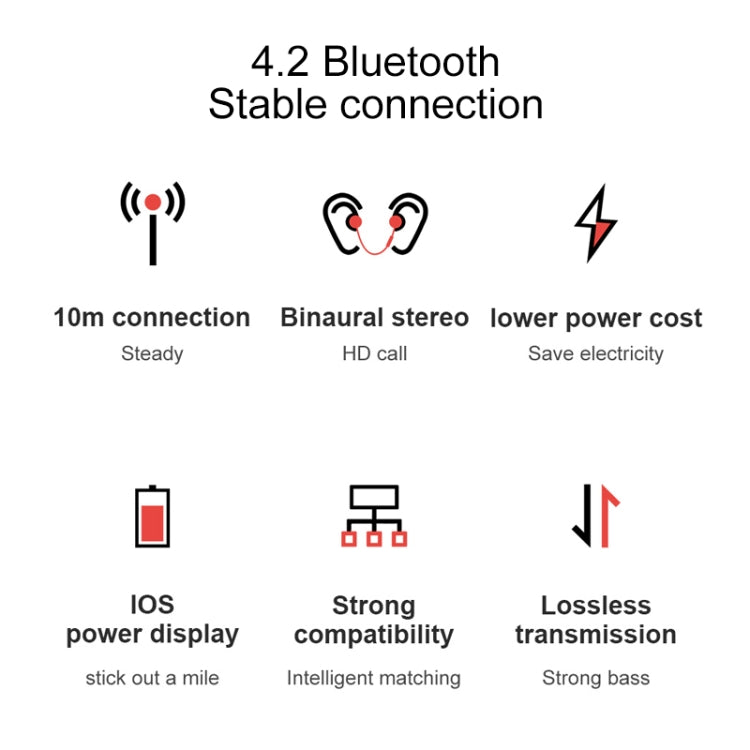 JOYROOM JR-D3S Bluetooth 4.2 Dual Battery Sports Bluetooth Headset Earphone(Red) - Neck-mounted Earphone by JOYROOM | Online Shopping South Africa | PMC Jewellery