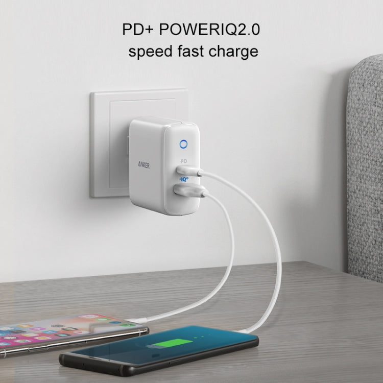 ANKER A2626 33W PowerPort PD USB-C / Type-C Interface + PowerIQ 2.0 USB-A Interface Wall Charger, US Plug(White) - USB Charger by ANKER | Online Shopping South Africa | PMC Jewellery | Buy Now Pay Later Mobicred