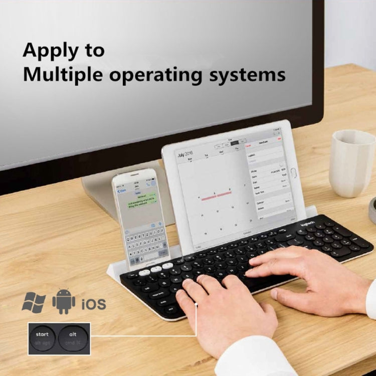 Logitech K780 Multi-device Bluetooth + Unifying Dual Mode Wireless Keyboard with Stand (Black) - Wireless Keyboard by Logitech | Online Shopping South Africa | PMC Jewellery | Buy Now Pay Later Mobicred