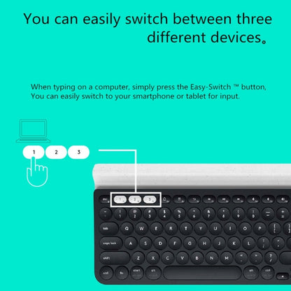 Logitech K780 Multi-device Bluetooth + Unifying Dual Mode Wireless Keyboard with Stand (Black) - Wireless Keyboard by Logitech | Online Shopping South Africa | PMC Jewellery | Buy Now Pay Later Mobicred