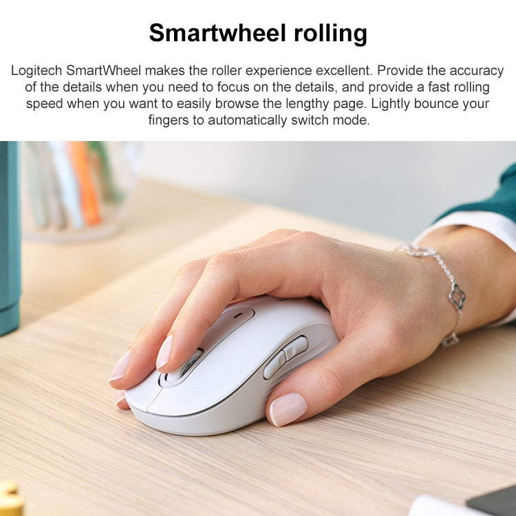 Logitech M750 2000DPI 2.4GHz Wireless Bluetooth Dual Mode Mouse (White) - Wireless Mice by Logitech | Online Shopping South Africa | PMC Jewellery | Buy Now Pay Later Mobicred