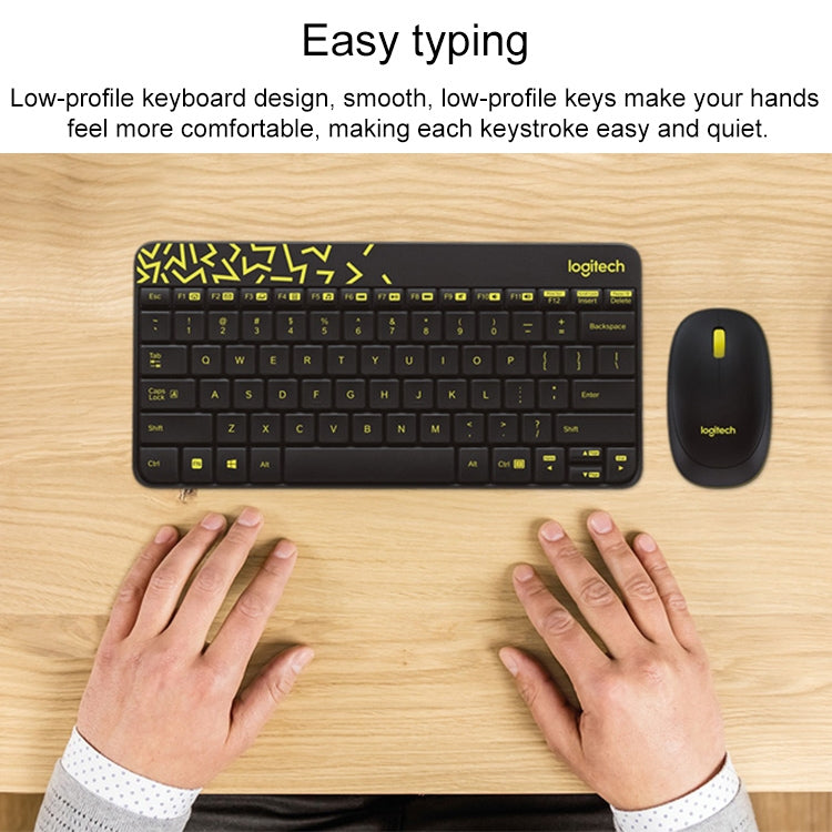 Logitech MK240 Nano Wireless Keyboard and Mouse Set(Black) - Wireless Keyboard by Logitech | Online Shopping South Africa | PMC TechLife | Buy Now Pay Later Mobicred