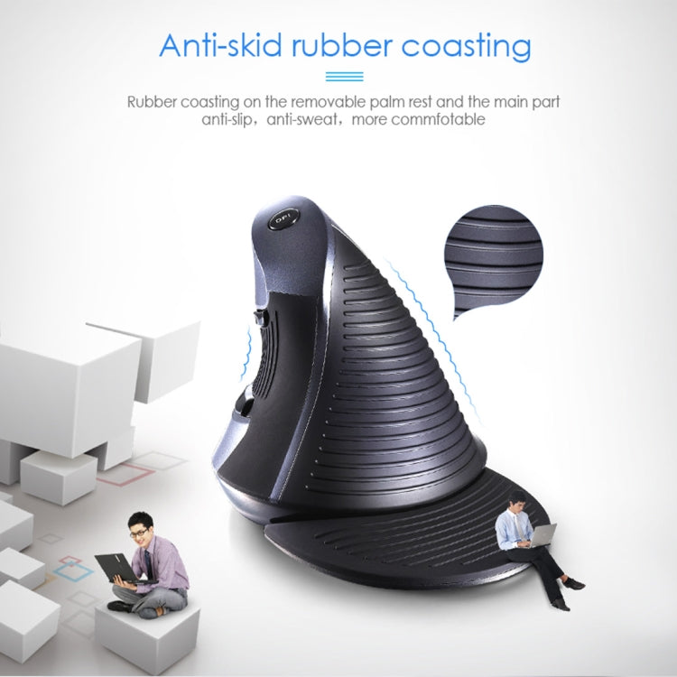 DELUX M618GX Wireless Ergonomic Vertical Mouse 1600DPI Optical Mouse - Wireless Mice by DELUX | Online Shopping South Africa | PMC TechLife | Buy Now Pay Later Mobicred