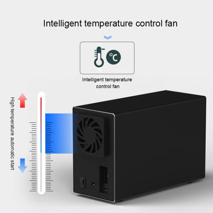 Blueendless USB-B Interface 3.5 inch 2 Bay RAID Combination Array HDD External Enclosure (UK Plug) - HDD Enclosure by Blueendless | Online Shopping South Africa | PMC Jewellery