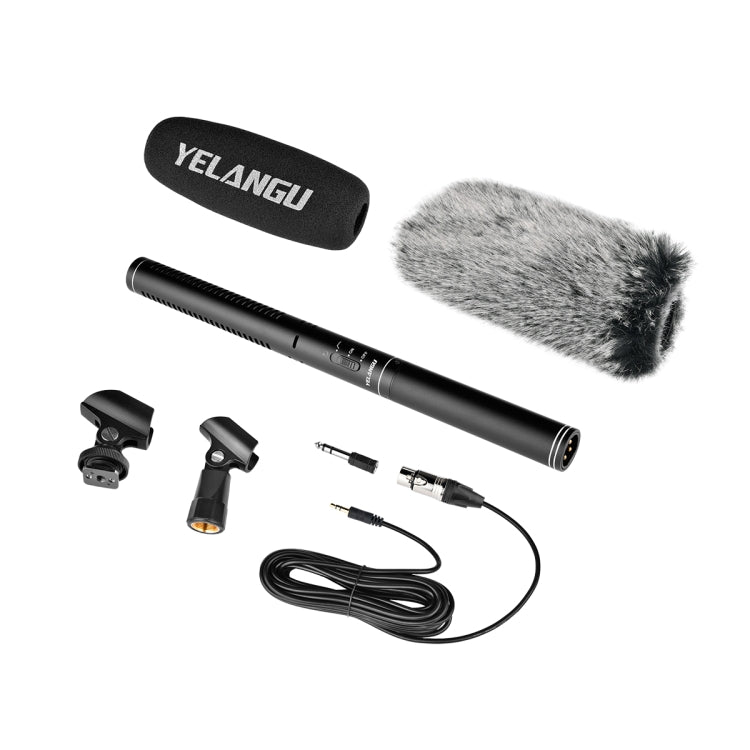 YELANGU YLG9933A MIC07 Professional Interview Condenser Video Shotgun Microphone with 6.5mm Audio Adapter & 3.5mm RXL Audio Cable(Black) - Camera Microphone by YELANGU | Online Shopping South Africa | PMC Jewellery | Buy Now Pay Later Mobicred