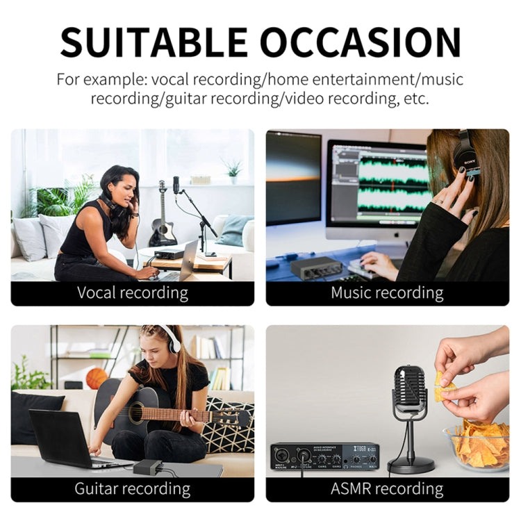 XTUGA E22 Audio Interface Professional Sound Card - Live Sound Effects Processors by XTUGA | Online Shopping South Africa | PMC TechLife