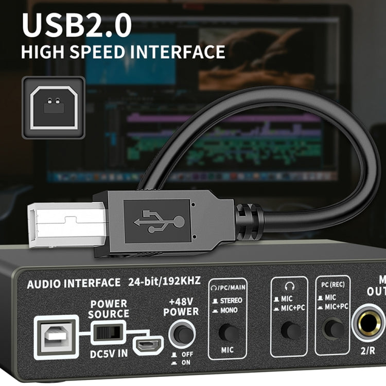 XTUGA E22 Audio Interface Professional Sound Card - Live Sound Effects Processors by XTUGA | Online Shopping South Africa | PMC TechLife