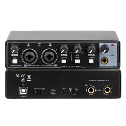 XTUGA M-22D Audio Interface Professional Sound Card - Live Sound Effects Processors by XTUGA | Online Shopping South Africa | PMC Jewellery