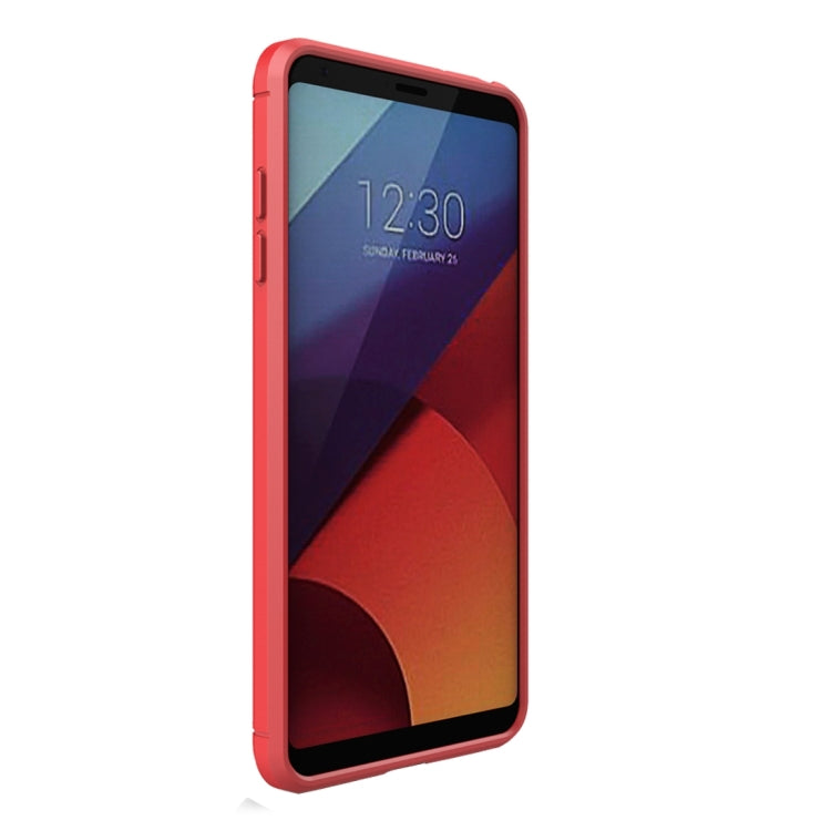 For LG G6 Brushed Carbon Fiber Texture Shockproof TPU Protective Cover Case (Red) - LG Cases by PMC TechLife | Online Shopping South Africa | PMC TechLife | Buy Now Pay Later Mobicred