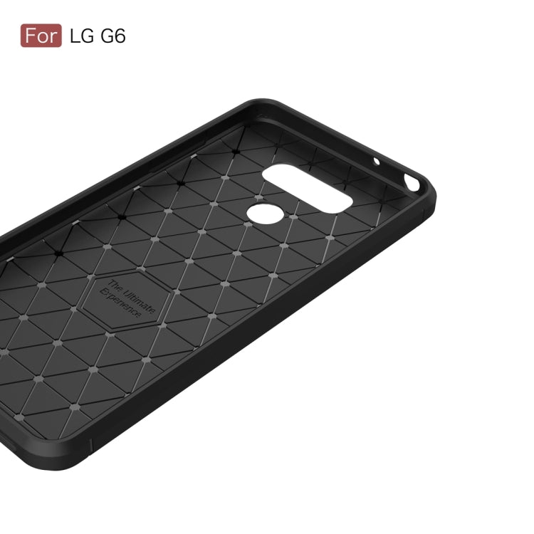 For LG G6 Brushed Carbon Fiber Texture Shockproof TPU Protective Cover Case (Red) - LG Cases by PMC TechLife | Online Shopping South Africa | PMC TechLife | Buy Now Pay Later Mobicred
