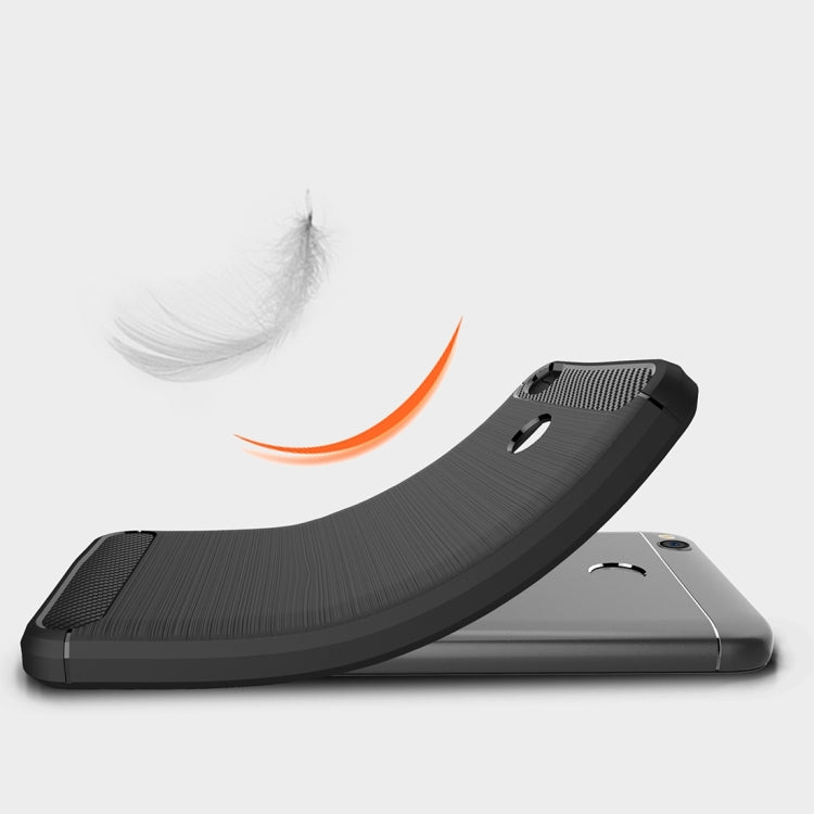 For Xiaomi  Redmi 4X  Brushed Carbon Fiber Texture Shockproof TPU Protective Cover Case(Red) - free shipping - PMC TechLife - Order now!