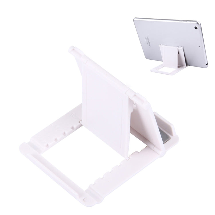 Universal Foldable Mini Phone Holder Stand, Size: 8.3 x 7.1 x 0.7 cm, For iPhone, Samsung, Huawei, Xiaomi, HTC and Other Smartphone, Tablets(White) - Desktop Holder by PMC Jewellery | Online Shopping South Africa | PMC Jewellery