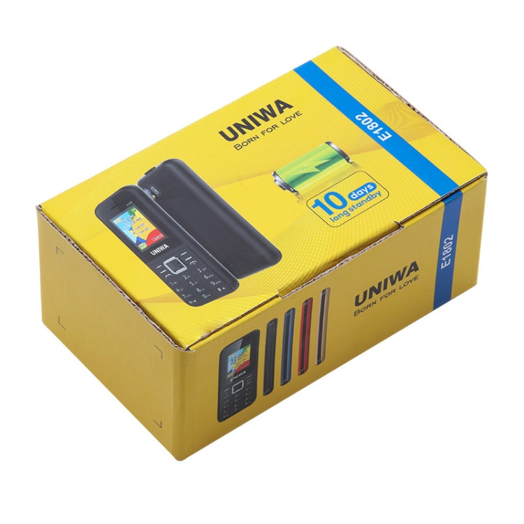 UNIWA E1802 Mobile Phone, 1.77 inch, 1800mAh Battery, SC6531DA, 21 Keys, Support Bluetooth, FM, MP3, MP4, GSM, Dual SIM(Blue) - UNIWA by UNIWA | Online Shopping South Africa | PMC Jewellery