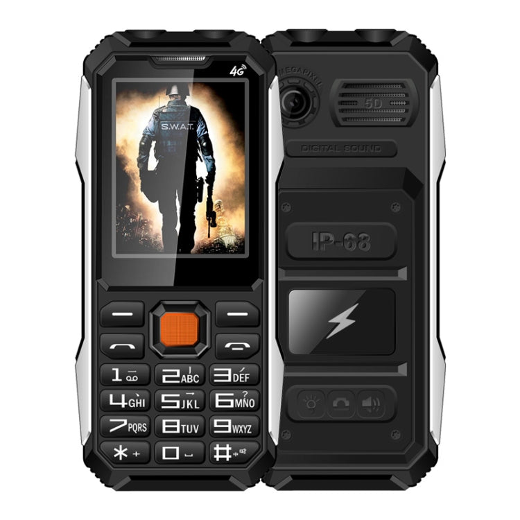 A6 Triple Proofing Elder Phone, Waterproof Shockproof Dustproof, 6800mAh Battery, 2.4 inch, 21 Keys, Bluetooth, LED Flashlight, FM, SOS, Dual SIM, Network: 2G(Black) - Others by PMC Jewellery | Online Shopping South Africa | PMC Jewellery