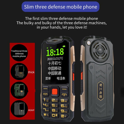 K1 Triple Proofing Elder Phone, Waterproof Shockproof Dustproof, 4800mAh Battery, 2.4 inch, 21 Keys, Bluetooth, LED Flashlight, FM, SOS, Dual SIM, Network: 2G (Orange) - Others by PMC Jewellery | Online Shopping South Africa | PMC Jewellery