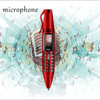 AK007 Mobile Phone, Multifunctional Remote Noise Reduction Back-clip Recording Pen with 0.96 inch Color Screen, Dual SIM Dual Standby, Support Bluetooth, GSM, LED Light, Handwriting (Red) - Others by PMC Jewellery | Online Shopping South Africa | PMC Jewellery