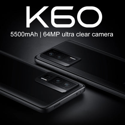 Xiaomi Redmi K60 5G, 64MP Camera, 12GB+512GB, Triple Back Cameras, Screen Fingerprint Identification, 5500mAh Battery, 6.67 inch MIUI 14 Snapdragon 8+ Gen1 Octa Core 4nm up to 3.0GHz, Network: 5G, Dual SIM, NFC, Heart Rate(Black) - Xiaomi Redmi by Xiaomi | Online Shopping South Africa | PMC Jewellery