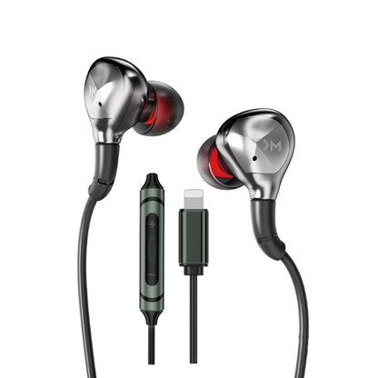 WK Black Gold Series YC06 8 Pin HIFI Sound Quality Wired Headphones (Tarnish) - In Ear Wired Earphone by WK | Online Shopping South Africa | PMC Jewellery