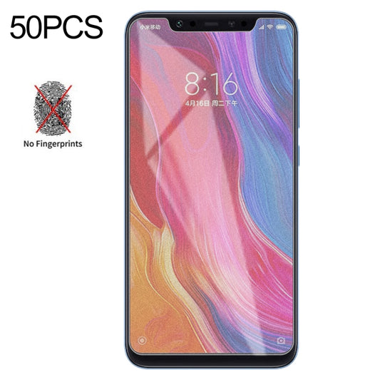 50 PCS Non-Full Matte Frosted Tempered Glass Film for Xiaomi Mi 8, No Retail Package -  by PMC Jewellery | Online Shopping South Africa | PMC Jewellery