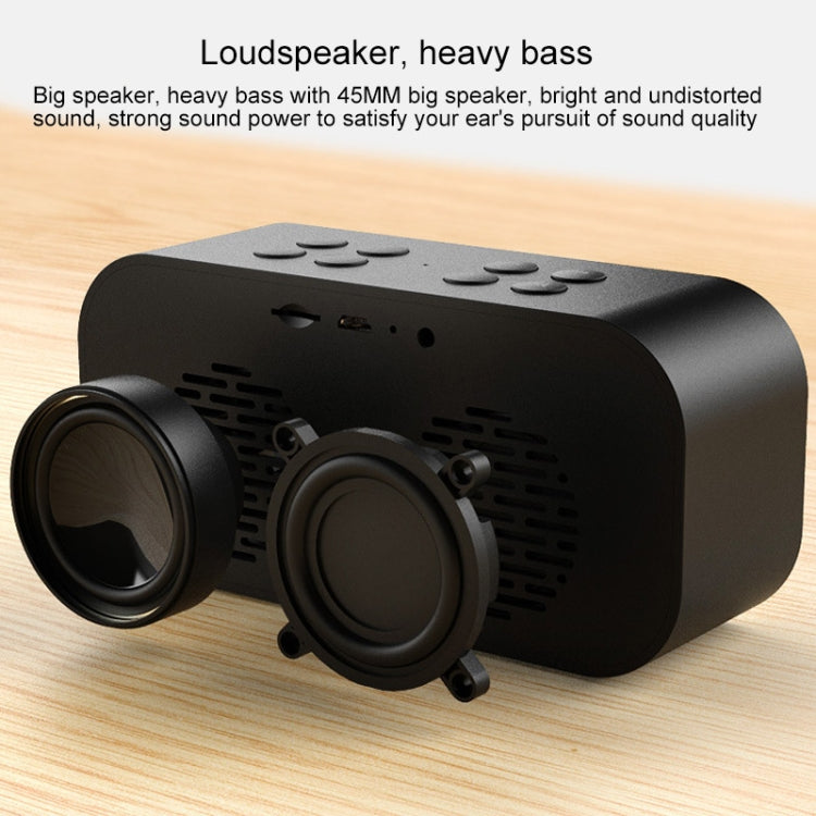 AEC BT501 Bluetooth 5.0 Mini Speaker with LED & Alarm Clock & Clock & Mirror, Support 32G TF Card(Red) - free shipping - PMC TechLife - Order now!