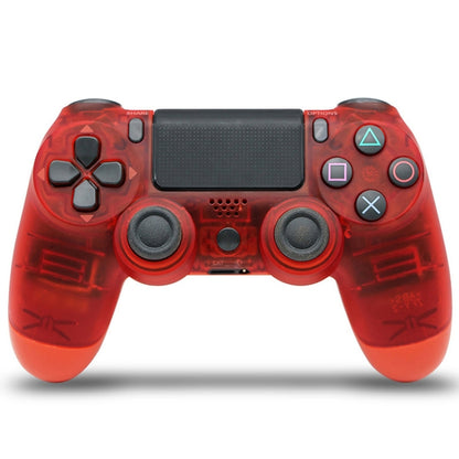 Transparent Wireless Bluetooth Game Handle Controller with Lamp for PS4, US Version(Red) - Gamepads by PMC Jewellery | Online Shopping South Africa | PMC Jewellery