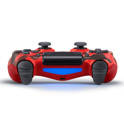 Camouflage Wireless Bluetooth Game Handle Controller with Lamp for PS4, EU Version(Red) - Gamepads by PMC Jewellery | Online Shopping South Africa | PMC Jewellery