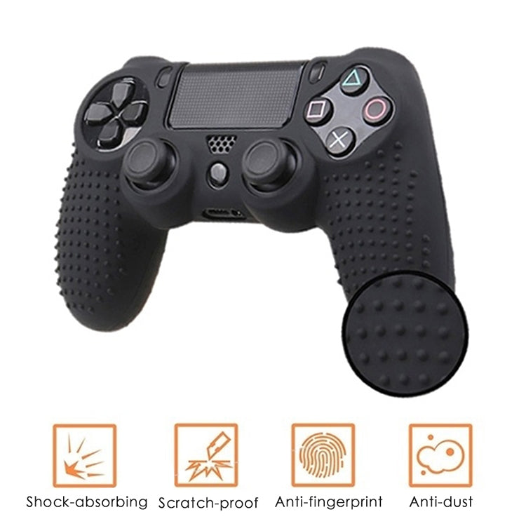 Non-slip Silicone Protective Case for Sony PS4(Black Blue) - Cases by PMC TechLife | Online Shopping South Africa | PMC TechLife