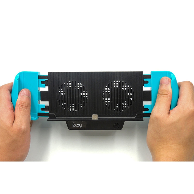 IPLAY Host Charging Grips Stand Shell Cooling Fan for Switch Lite(Blue) - Charger & Power by iplay | Online Shopping South Africa | PMC Jewellery | Buy Now Pay Later Mobicred