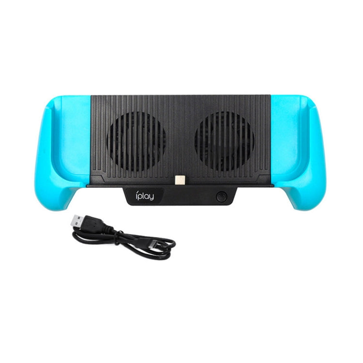 IPLAY Host Charging Grips Stand Shell Cooling Fan for Switch Lite(Blue) - Charger & Power by iplay | Online Shopping South Africa | PMC Jewellery | Buy Now Pay Later Mobicred