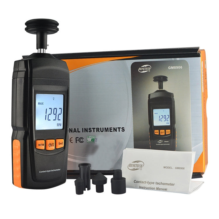 BENETECH GM8906 Portable Contact Tachometer - Tachometers & Anemometer by BENETECH | Online Shopping South Africa | PMC TechLife | Buy Now Pay Later Mobicred