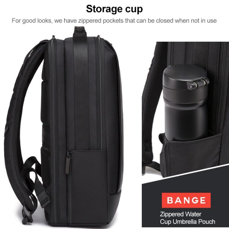 Bange BG-S52 16 inch Men Oxford Cloth Waterproof Backpack with USB Port (Black) - Backpacks by BANGE | Online Shopping South Africa | PMC Jewellery | Buy Now Pay Later Mobicred