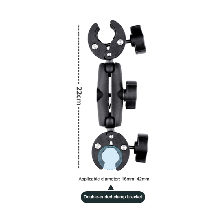 Motorcycle Dualheads Crab Clamp Handlebar Fixed Mount Holder - Bicycle Handlebar Mount by PMC Jewellery | Online Shopping South Africa | PMC Jewellery
