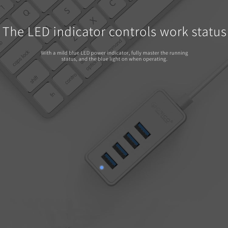 ORICO W5P-U3-30 4-Port USB 3.0 Desktop HUB with 30cm Micro USB Cable Power Supply(Black) - USB 3.0 HUB by ORICO | Online Shopping South Africa | PMC Jewellery