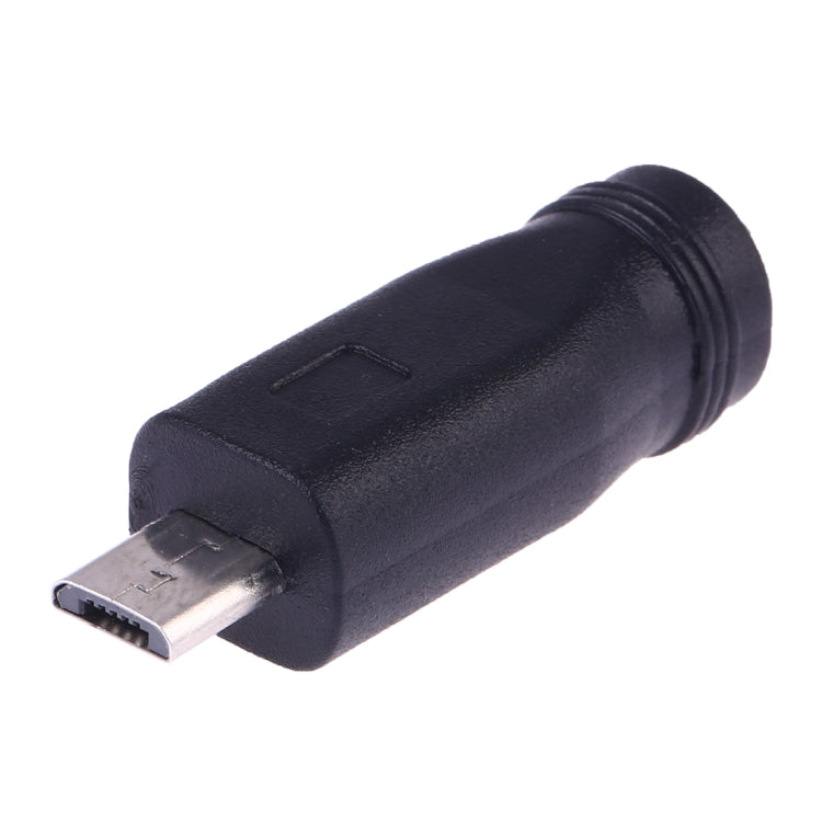 DC 5.5 x 2.1mm Female to Micro USB Male Power Converter(Black) - Audio Adapter by PMC Jewellery | Online Shopping South Africa | PMC Jewellery