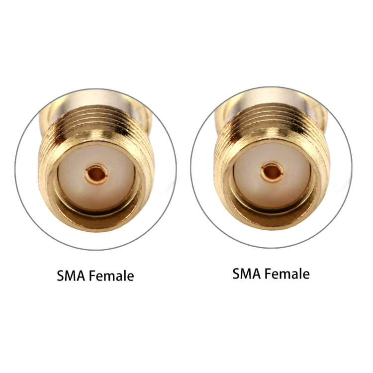 SMA Female to SMA Female Connector Adapter(Gold) - Connectors by PMC Jewellery | Online Shopping South Africa | PMC Jewellery