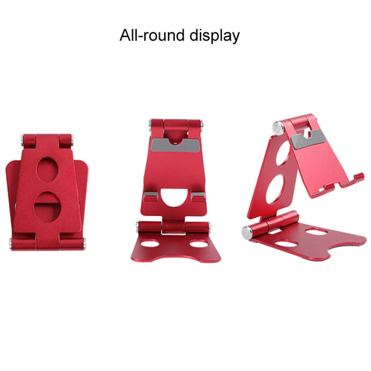 ROOSTAND R2 Aluminum Alloy Mobile Desktop Tablet Bracket Double Folding Lazy Artifact, Size: 6.4x7x9cm(Black) - Desktop Holder by PMC TechLife | Online Shopping South Africa | PMC TechLife