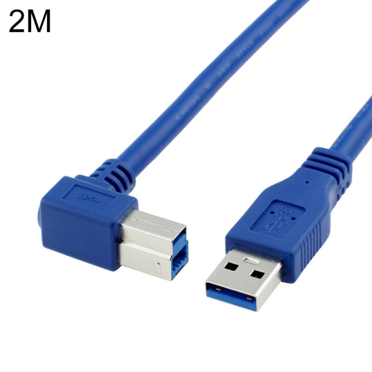 USB 3.0 A Male to Right 90 Degrees Angle USB 3.0 Type-B Male High Speed Printer Cable, Cable Length: 2m - USB 3.0 by PMC Jewellery | Online Shopping South Africa | PMC Jewellery