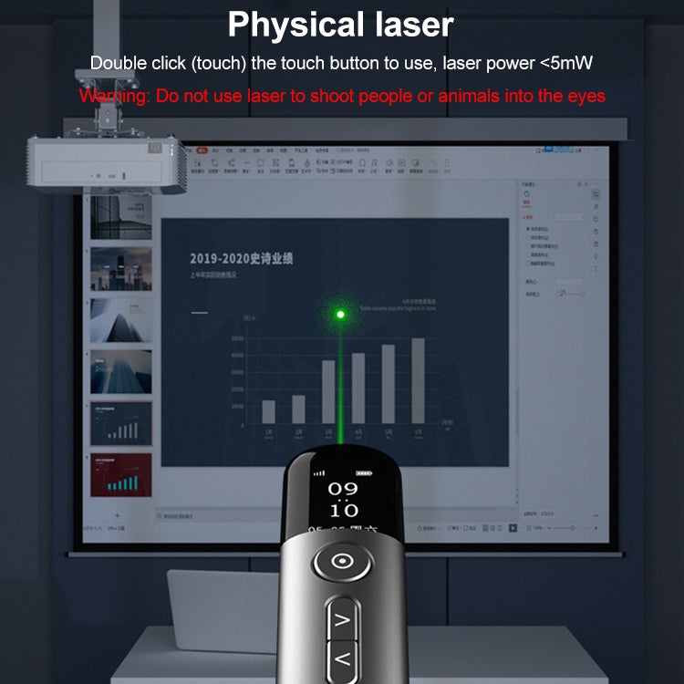 ASiNG A9 32GB Green Light Multifunctional PPT Touch Laser Page Turning Pen Wireless Presenter (Grey) -  by ASiNG | Online Shopping South Africa | PMC TechLife | Buy Now Pay Later Mobicred