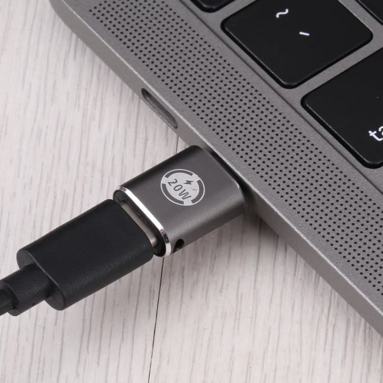 20W 8 Pin Male to USB-C / Type-C Female Straight Charging Adapter - Converter & Adapter by PMC TechLife | Online Shopping South Africa | PMC TechLife