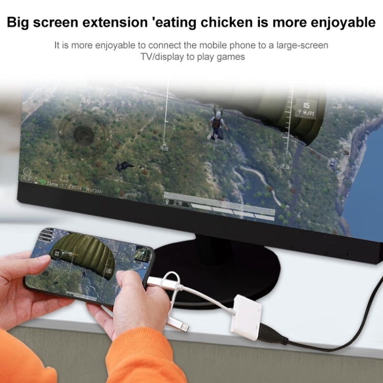 7585D 3 in 1 Digital HDTV Docking Adapter Supports HDMI VGA AUX and Charging - Converter & Adapter by PMC TechLife | Online Shopping South Africa | PMC TechLife