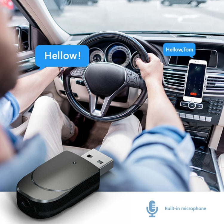 KN330 3 in 1 USB Bluetooth 5.0 Adapter Audio Transmitter Receiver with Switch Button & 3.5mm AUX Interface - Audio Receiver Transmitter by PMC TechLife | Online Shopping South Africa | PMC TechLife