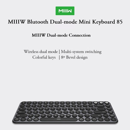 Original Xiaomi Youpin MIIIW 85 Keys 2.4GHz Mini Bluetooth Dual-Mode Wireless Keyboard(White) - Wireless Keyboard by Xiaomi | Online Shopping South Africa | PMC Jewellery