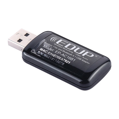 EDUP EP-AC1681 2 in 1 AC1200Mbps 2.4GHz & 5.8GHz Dual Band USB WiFi Adapter External Network Card with Bluetooth 4.1 Function - USB Network Adapter by EDUP | Online Shopping South Africa | PMC Jewellery | Buy Now Pay Later Mobicred