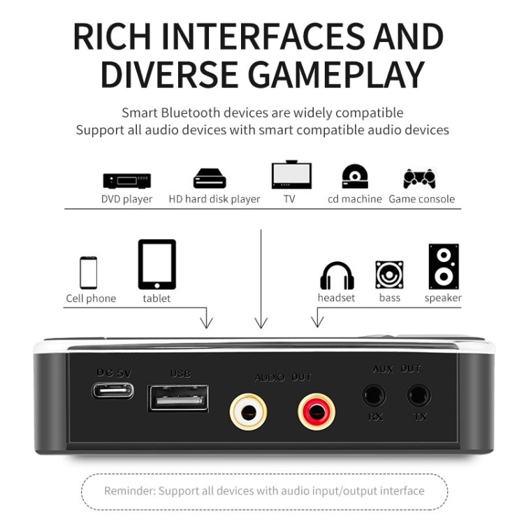 N100 NFC Desktop Bluetooth 5.0  Receiver & Transmitter Car Bluetooth Speaker Audio Adapter(Black) - Audio Receiver Transmitter by PMC TechLife | Online Shopping South Africa | PMC TechLife