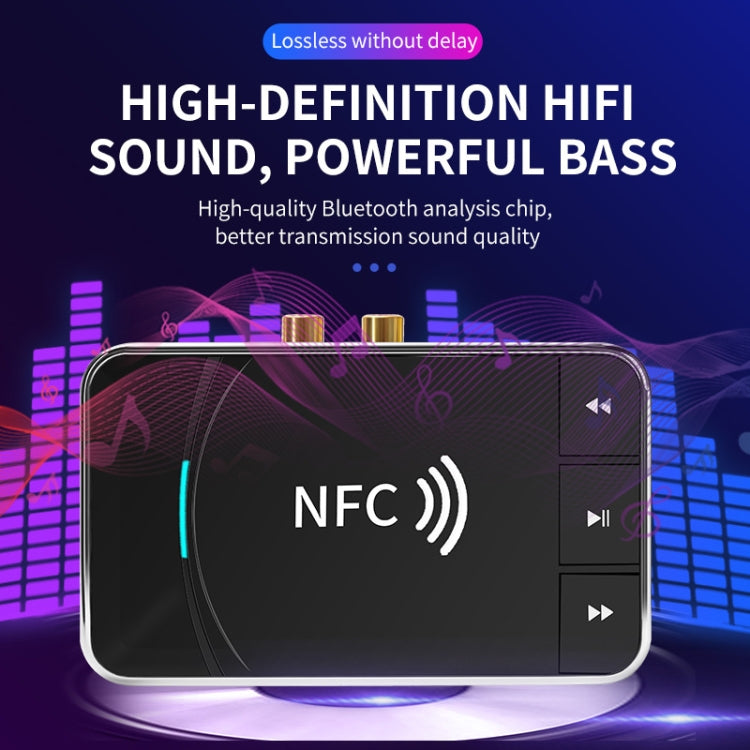 N100 NFC Desktop Bluetooth 5.0  Receiver & Transmitter Car Bluetooth Speaker Audio Adapter(Black) - Audio Receiver Transmitter by PMC Jewellery | Online Shopping South Africa | PMC Jewellery