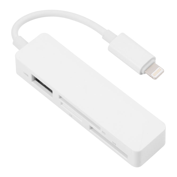4 in 1 MS + SD + TF + USB2.0 Multi-function Card Reader for 8 Pin Devices - U Disk & Card Reader by PMC TechLife | Online Shopping South Africa | PMC TechLife