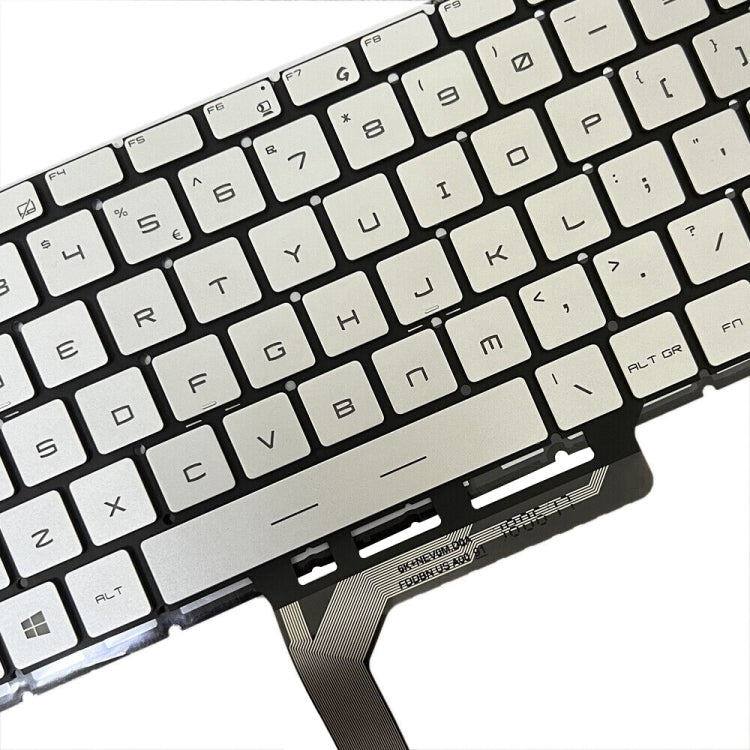 US Version Laptop Keyboard with Backlight for MSI GS65 / GS65VR / MS-16Q2 / Stealth 8SE /8SF / 8SG /Thin 8RE / Thin 8RF (Silver) - Replacement Keyboards by PMC Jewellery | Online Shopping South Africa | PMC Jewellery