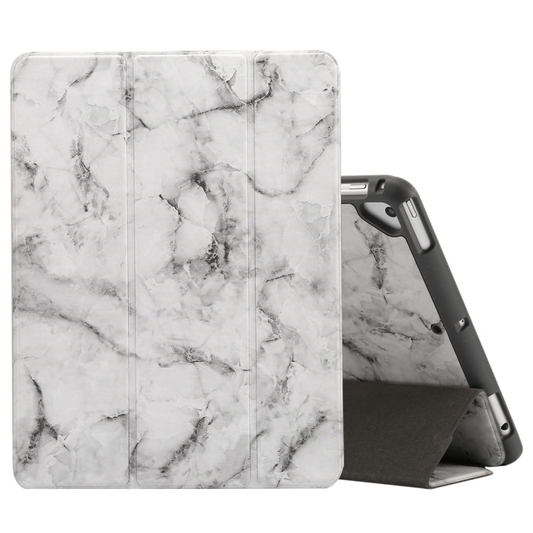 Marble Texture Pattern Horizontal Flip Case for iPad 9.7 (2018) , with Three-folding Holder & Pen Slots(Black) - iPad 9.7 (2018) & (2017) Cases by PMC TechLife | Online Shopping South Africa | PMC TechLife | Buy Now Pay Later Mobicred